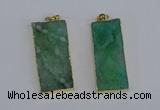 NGP3957 20*50mm - 25*45mm rectangle druzy agate gemstone pendants