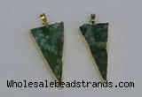 NGP3987 20*48mm - 25*50mm triangle druzy agate pendants wholesale