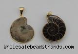 NGP4069 25*30mm – 30*35mm carved ammonite pendants wholesale