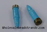 NGP4550 15*56mm bullet-shaped white howlite turquoise pendants