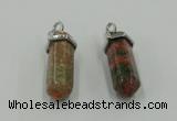 NGP5014 8*30mm sticks unakite gemstone pendants wholesale