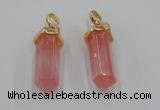 NGP5028 8*30mm sticks cherry quartz gemstone pendants wholesale