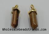 NGP5041 8*30mm sticks yellow tiger eye pendants wholesale