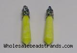 NGP5417 10*65mm sticks lemon jade gemstone pendants wholesale