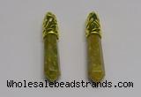 NGP5440 10*65mm sticks unakite gemstone pendants wholesale