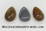 NGP5506 30*50mm flat teardrop agate gemstone pendants