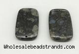 NGP5530 35*55mm rectangle grey opal gemstone pendants