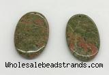 NGP5532 35*55mm oval unakite gemstone pendants wholesale