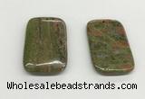 NGP5534 35*55mm rectangle unakite gemstone pendants