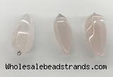 NGP5541 14*40mm - 23*58mm teardrop rose quartz pendants