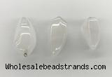 NGP5551 14*40mm - 23*58mm teardrop white jade pendants