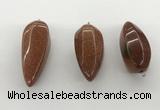 NGP5560 14*40mm - 23*58mm teardrop goldstone pendants wholesale