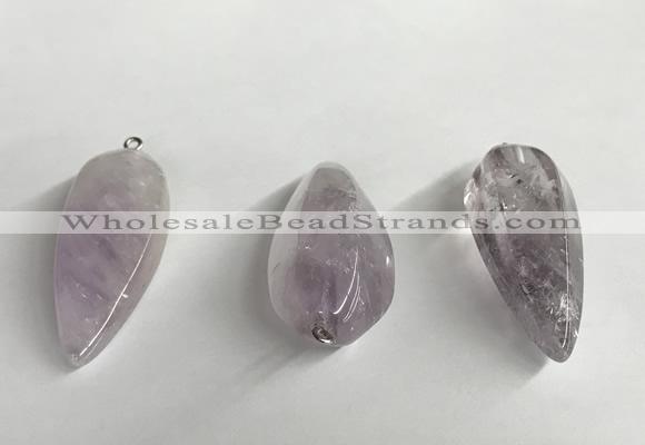 NGP5567 18*40mm - 23*58mm teardrop lavender amethyst pendants