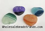 NGP5733 34*35mm heart agate gemstone pendants wholesale