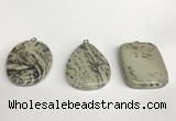 NGP5761 30*40mm freefrom jasper gemstone pendants wholesale