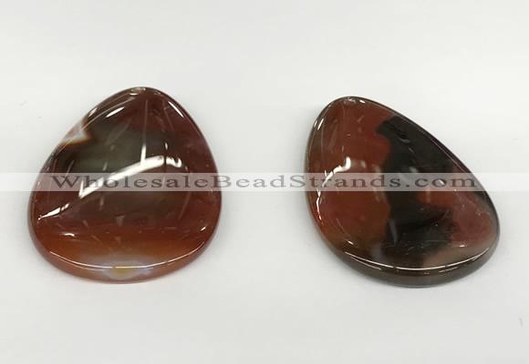 NGP5794 35*55mm flat teardrop agate pendants wholesale