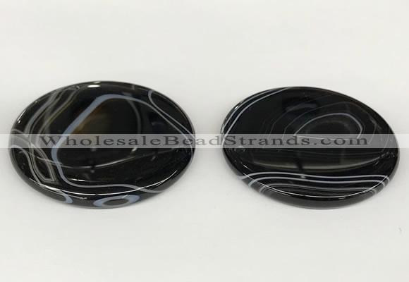 NGP5801 48mm - 53mm flat round agate pendants wholesale