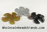 NGP5810 44mm - 46mm flower agate gemstone pendants wholesale