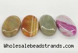 NGP5825 30*55mm oval agate gemstone pendants wholesale