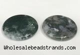 NGP5831 50mm flat round agate gemstone pendants wholesale