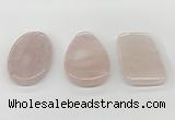 NGP5851 35*55mm freeform rose quartz pendants wholesale