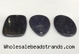 NGP5858 35*55mm freeform blue goldstone pendants wholesale