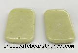 NGP5864 35*55mm rectangle lemon jade pendants wholesale