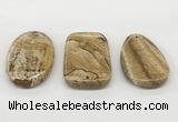 NGP5871 35*55mm freeform picture jasper pendants wholesale