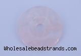 NGP601 5pcs 5*35mm rose quartz gemstone donut pendants wholesale