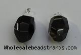 NGP6015 18*30mm - 22*35mm freeform smoky quartz pendants