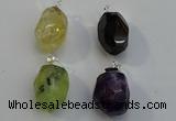 NGP6018 18*30mm - 22*35mm freeform mixed gemstone pendants