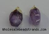 NGP6020 18*30mm - 22*35mm freeform amethyst pendants