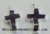 NGP6050 30*40mm - 35*45mm cross amethyst pendants