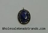 NGP6102 20*25mm - 22*30mm oval lapis lazuli pendants wholesle