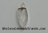 NGP6110 12*35mm - 15*40mm arrowhead white crystal pendants