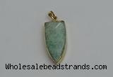 NGP6122 12*35mm - 15*40mm arrowhead amazonite pendants