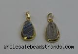 NGP6130 15*20mm freeform druzy agate pendants wholesale