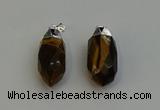 NGP6228 12*28mm - 15*30mm faceted bullet yellow tiger eye pendants