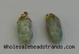 NGP6240 12*28mm - 15*30mm faceted bullet amazonite pendants