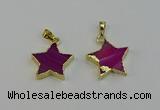 NGP6269 20mm star agate gemstone pendants wholesale