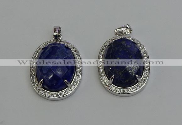 NGP6363 25*30mm oval lapis lazuli pendants wholesale