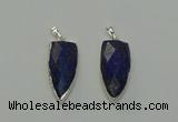 NGP6563 12*35mm - 15*40mm arrowhead lapis lazuli pendants