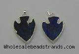 NGP6569 22*28mm - 25*35mm arrowhead lapis lazuli pendants