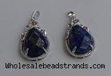 NGP6623 22*30mm faceted teardrop lapis lazuli gemstone pendants