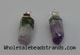 NGP6680 12*25mm - 12*30mm sticks druzy amethyst pendants