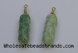 NGP6744 13*40mm sticks amazonite gemstone pendants wholesale