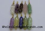 NGP6754 13*40mm sticks lapis lazuli gemstone pendants wholesale