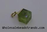 NGP6770 15*22mm cube green qutilated quartz pendants wholesale