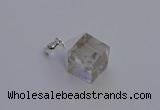 NGP6780 15*22mm cube white crystal gemstone pendants wholesale