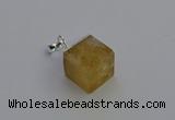 NGP6783 15*22mm cube citrine gemstone pendants wholesale